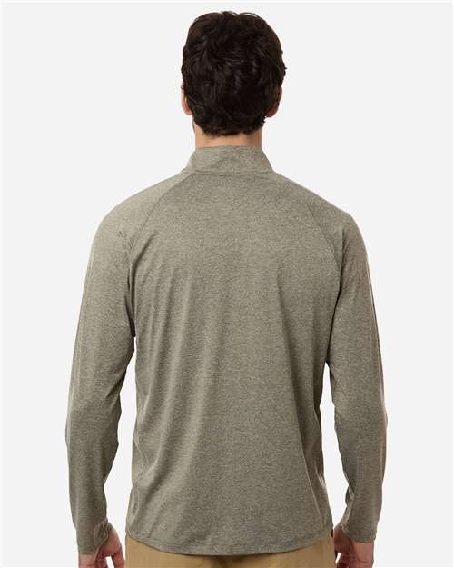 Men's Airweight Heather Quarter-Zip Pullover – On Model – Back