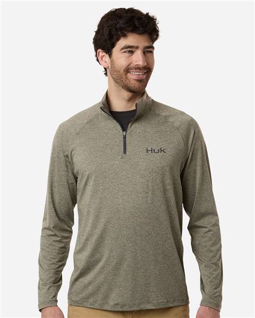 Men's Airweight Heather Quarter-Zip Pullover
