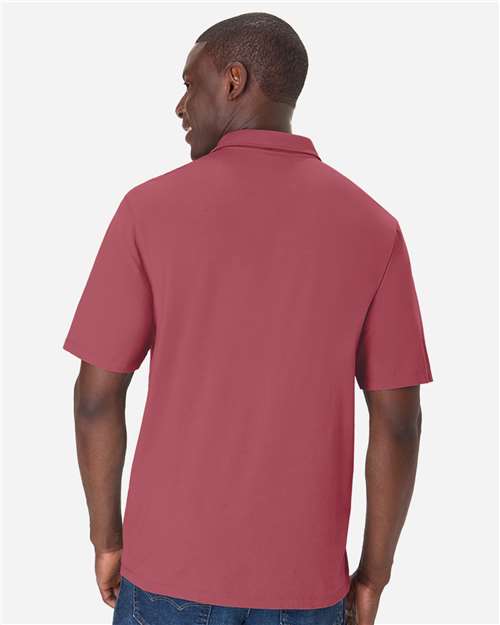 Men's Garment-Dyed Jersey Polo – On Model – Back