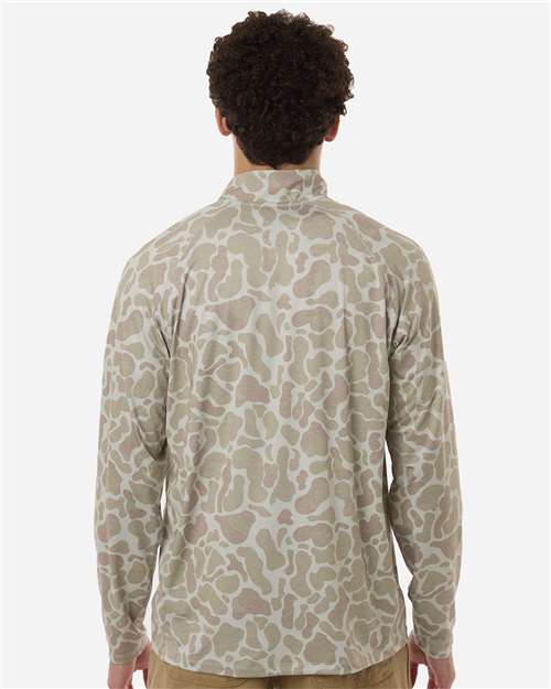 Men's Airweight KC Printed Quarter-Zip Pullover – On Model – Back