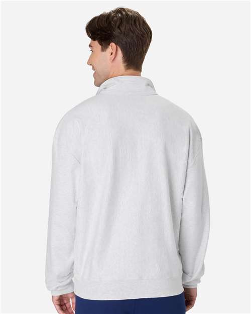 Men's Beefy® Sweats Premium Heavyweight Quarter-Zip Sweatshirt – On Model – Back