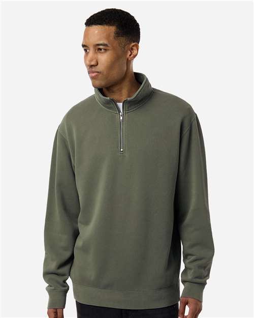 Unisex Pigment-Dyed Quarter-Zip Pullover