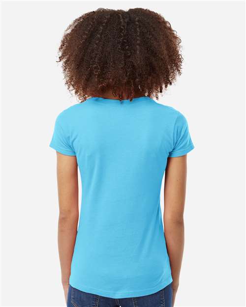 Women's Fine Jersey V-Neck T-Shirt – On Model – Back