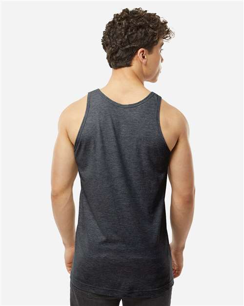 Unisex Fine Jersey Tank Top – On Model – Back