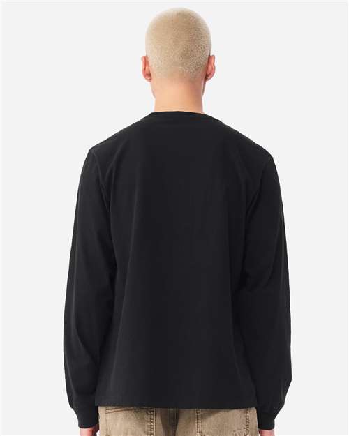 Unisex Heavyweight Garment-Dyed Long Sleeve Tee – On Model – Back