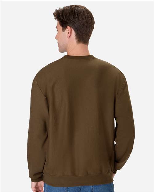 Unisex Beefy® Sweats Premium Heavyweight Crewneck Sweatshirt – On Model – Back