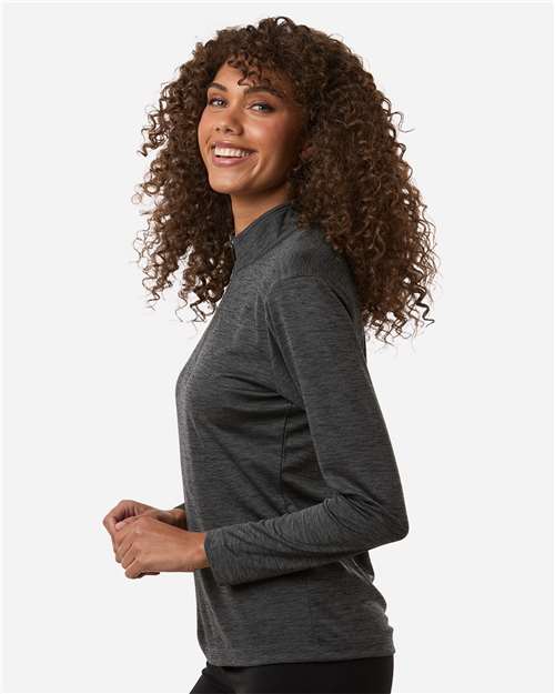 Women's Pro-Lock Performance Mélange Quarter-Zip Pullover – On Model – Side