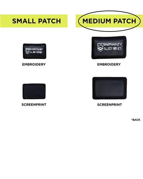 Medium Blank Black Patch - Qty 10