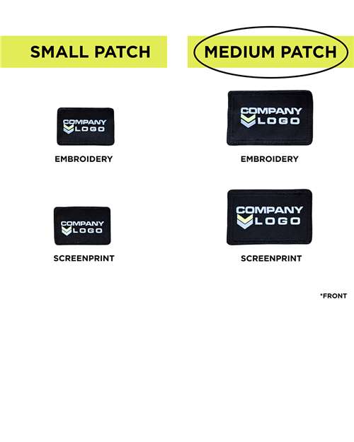 Medium Blank Black Patch - Qty 10