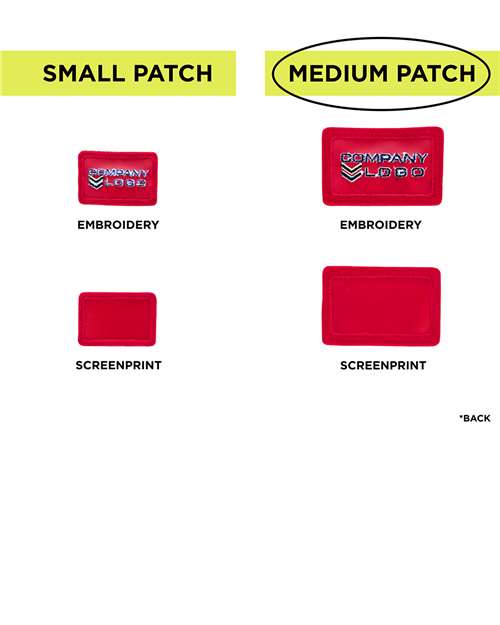 Medium Blank Red Patch - Qty 10