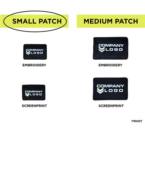 Small Blank Black Patch - Qty 10