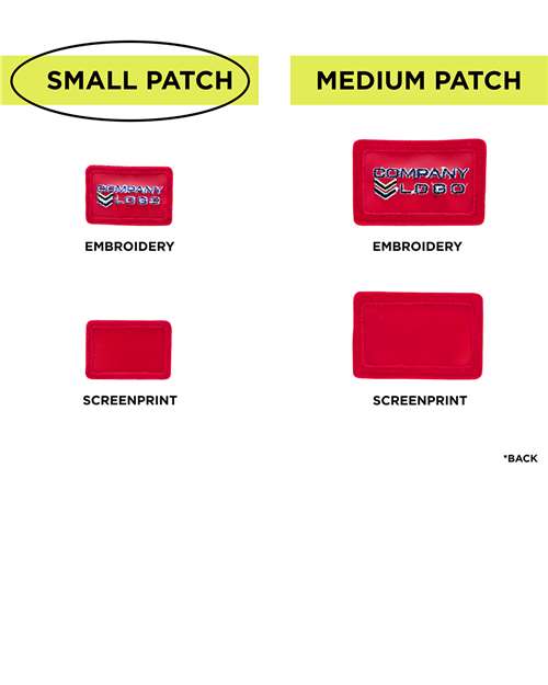 Small Blank Red Patch - Qty 10