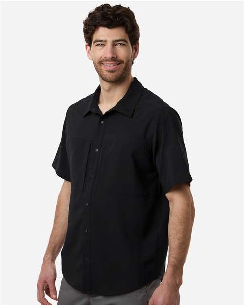 Men's UltraUVP Shoreline Short Sleeve Staff Shirt – On Model – Side