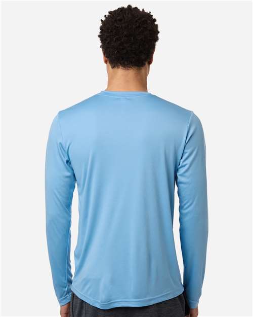 Unisex Capital Long Sleeve Performance T-Shirt – On Model – Back