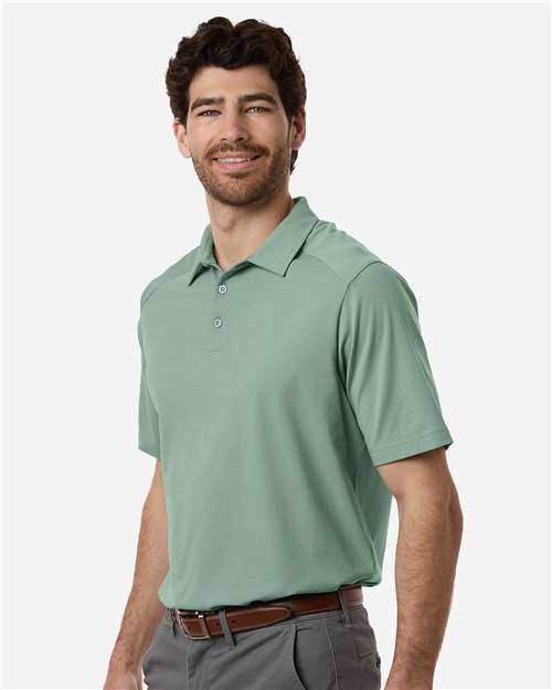 Men's Seaton Pebble Textured Polo – On Model – Side
