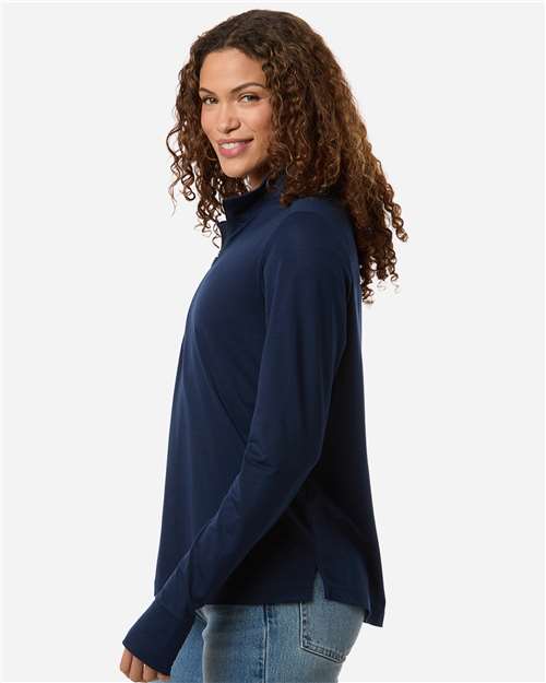 Women's JAQ Stretch Performance Quarter-Zip – On Model – Side