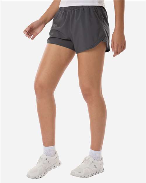 Women's Fly-By Unlined 3" Short – On Model – Side