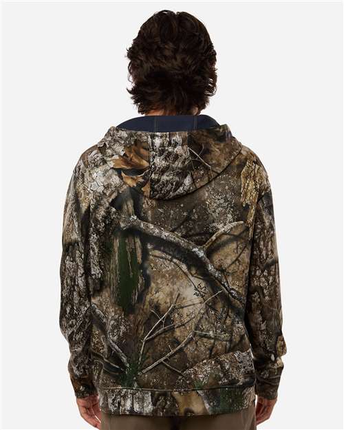 Unisex Realtree® Performance Full-Zip Hooded Sweatshirt – On Model – Back