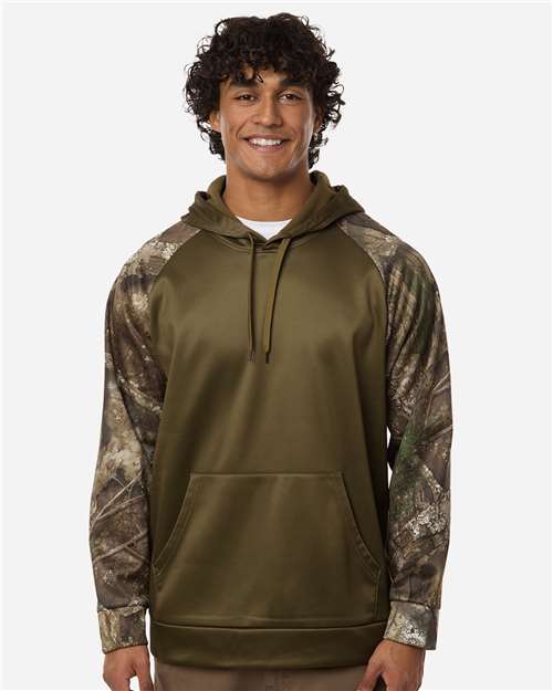 Unisex RealtreeÂ® Performance Colorblocked Hooded Sweatshirt RT5305-RealTree