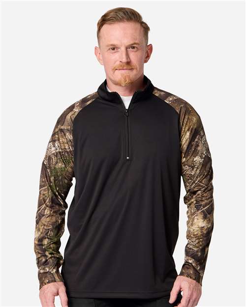 Unisex Realtree® Performance Colorblocked Quarter-Zip Pullover