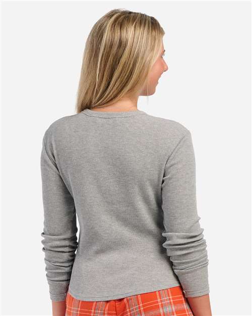 Women's Waffle Knit Baby Long Sleeve T-Shirt