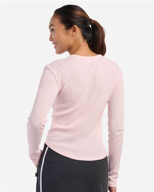 Women's Waffle Knit Baby Long Sleeve T-Shirt