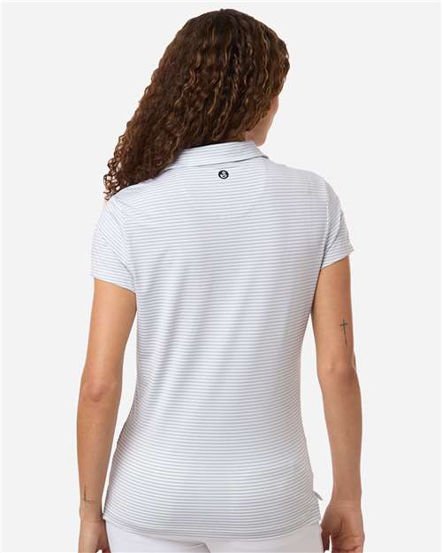 Women's Kayla Striped Polo – On Model – Back