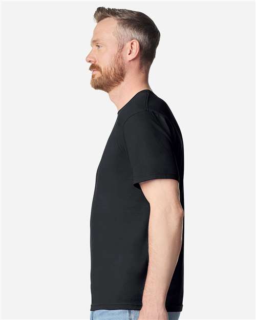 Unisex Softstyle® Plasma Print T-Shirt – On Model – Side