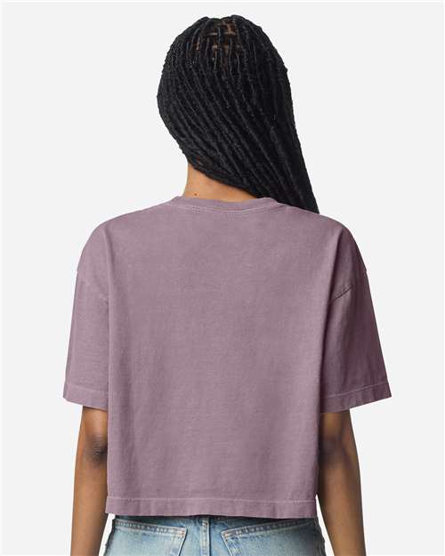 Women's Garment-Dyed Heavyweight Cropped Tee – On Model – Back