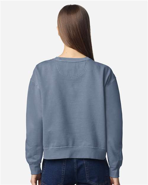 Women's Garment-Dyed Mid-Length Crewneck Sweatshirt