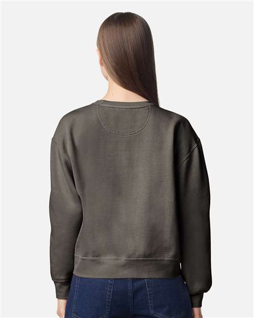 Women's Garment-Dyed Mid-Length Crewneck Sweatshirt