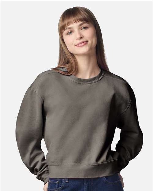 Women&#8216;s Garment-Dyed Mid-Length Crewneck Sweatshirt-Comfort Colors