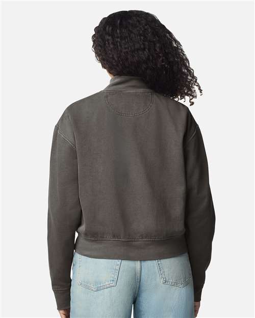Women's Garment-Dyed Full-Zip Jacket – On Model – Back