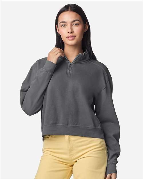 Women&#8216;s Garment-Dyed Mid-Length Quarter-Zip Sweatshirt-Comfort Colors