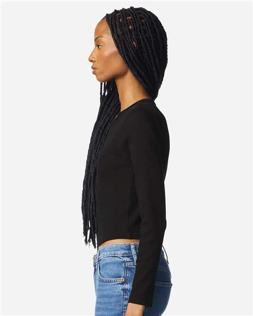 Women's Baby Rib Long Sleeve Cropped Tee