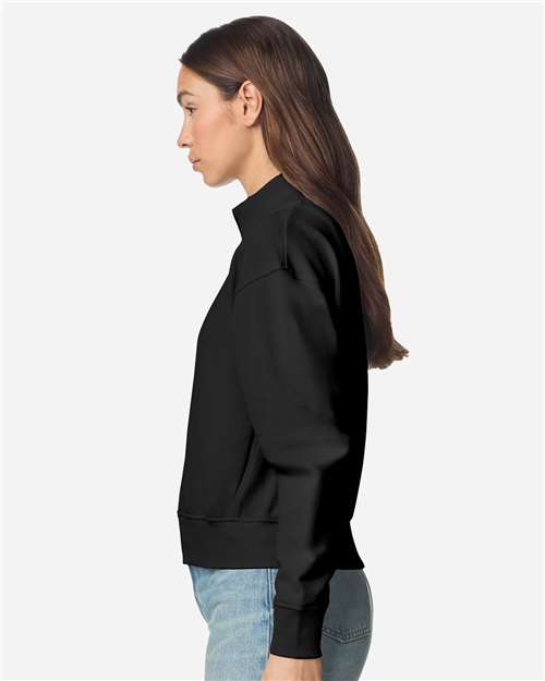 Women's French Terry Full-Zip Jacket – On Model – Side