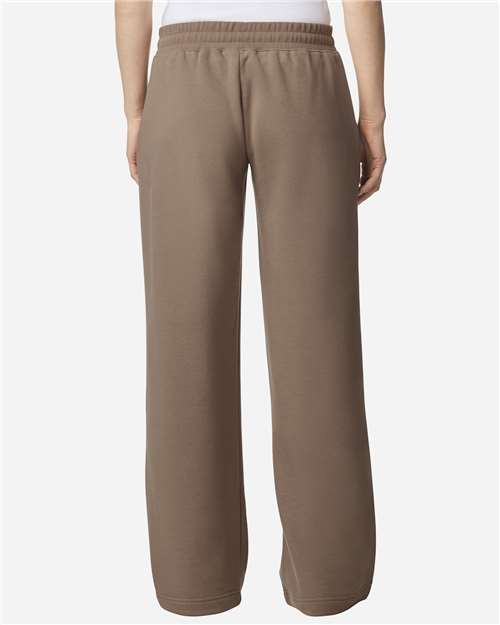 Women's French Terry Wide Leg Pants – On Model – Back