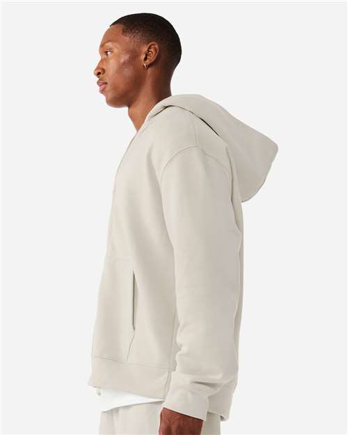 Unisex 10 oz Full-Zip Hoodie Sweatshirt – On Model – Side