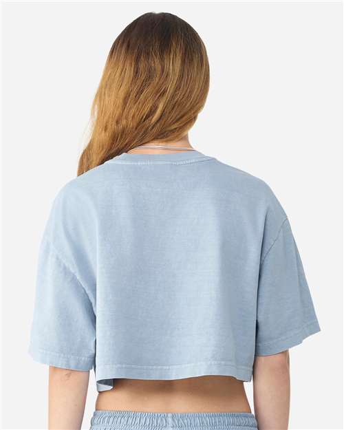 Women's Garment-Dyed Cropped Tee – On Model – Back