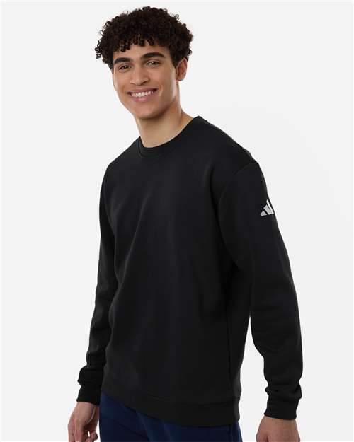 Men's Fleece Crewneck Sweatshirt – On Model – Side