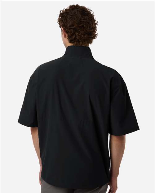 Men's Short Sleeve Quarter-Zip Pullover – On Model – Back