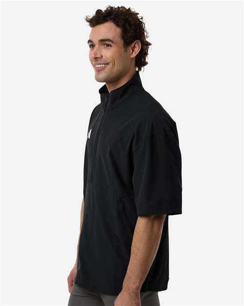 Men's Short Sleeve Quarter-Zip Pullover – On Model – Side