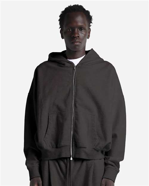 Unisex Garment-Dyed Cropped Full-Zip Hooded Sweatshirt