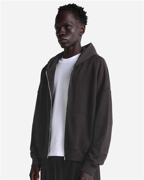 Unisex Garment-Dyed Cropped Full-Zip Hooded Sweatshirt