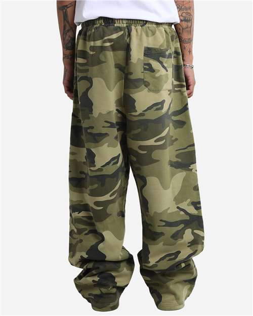 Unisex Garment-Dyed Pleated Fleece Pants