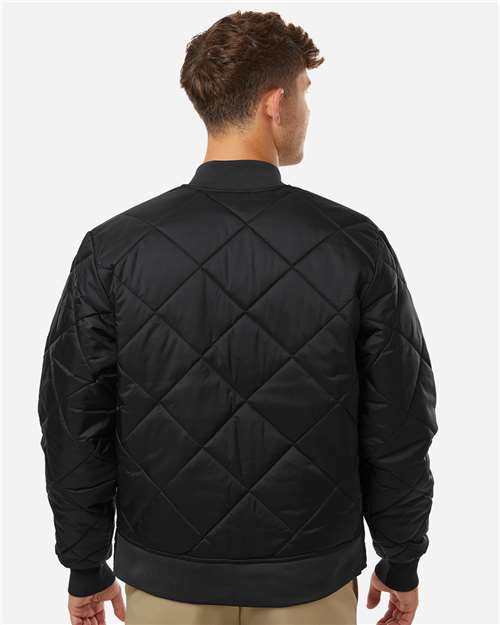 Men's Diamond Quilted Jacket – On Model – Back