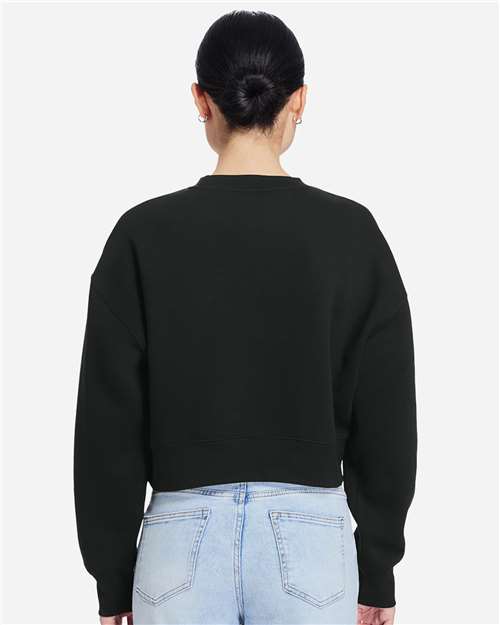 Women's Relaxed Cropped Crewneck Sweatshirt – On Model – Back