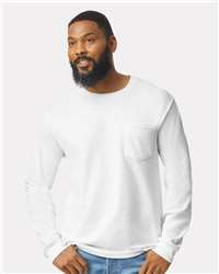 Gildan 2410 Unisex Ultra Cotton® LS Pocket Tee | S&S