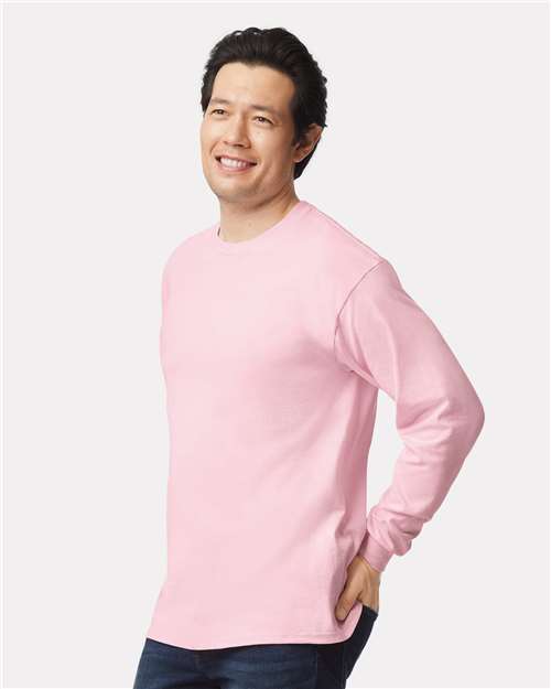 Unisex Ultra Cotton® Long Sleeve T-Shirt – On Model – Side