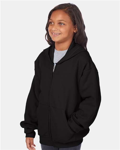 Youth EcoSmart® Full-Zip Hooded Sweatshirt